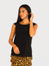 COWL NECK SLEEVELESS TOP - T662